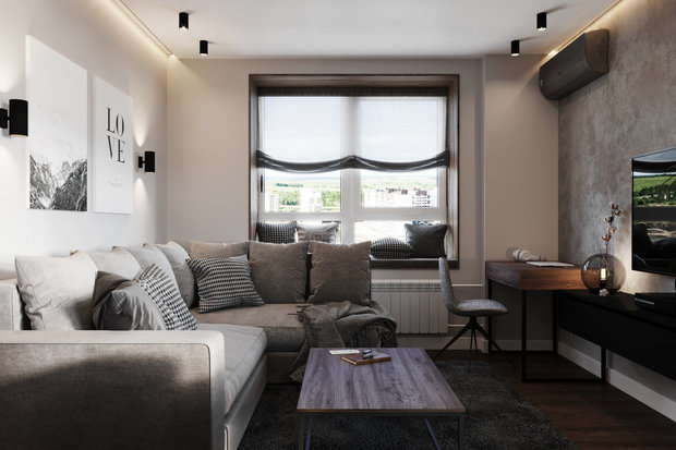 Фото из портфолио Квартира для молодой семьи – фотографии дизайна интерьеров на INMYROOM