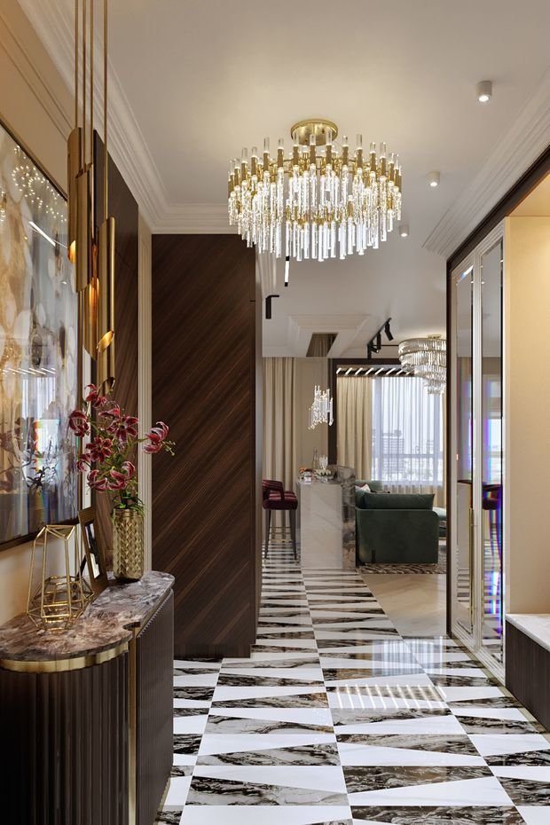Фото из портфолио Квартира 118,2 м² в ЖК Тимирязевский: компромисс мужского и женского: баланс резких форм и мягких линий – фотографии дизайна интерьеров на INMYROOM