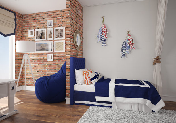 Фотография: Детская в стиле Прованс и Кантри, Лофт, Современный, Квартира, Проект недели, Москва, Студия 3.14, Тимур Абдрахманов, Ирина Леготкина, новостройка, Монолитный дом, 3 комнаты, 60-90 метров – фото на INMYROOM