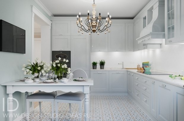 Фото из портфолио СОВРЕМЕННАЯ КЛАССИКА НА ГАГАРИНСКОМ, 137м² – фотографии дизайна интерьеров на INMYROOM