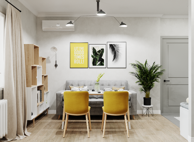 Фото из портфолио Однокомнатная квартира 39м2 – фотографии дизайна интерьеров на INMYROOM