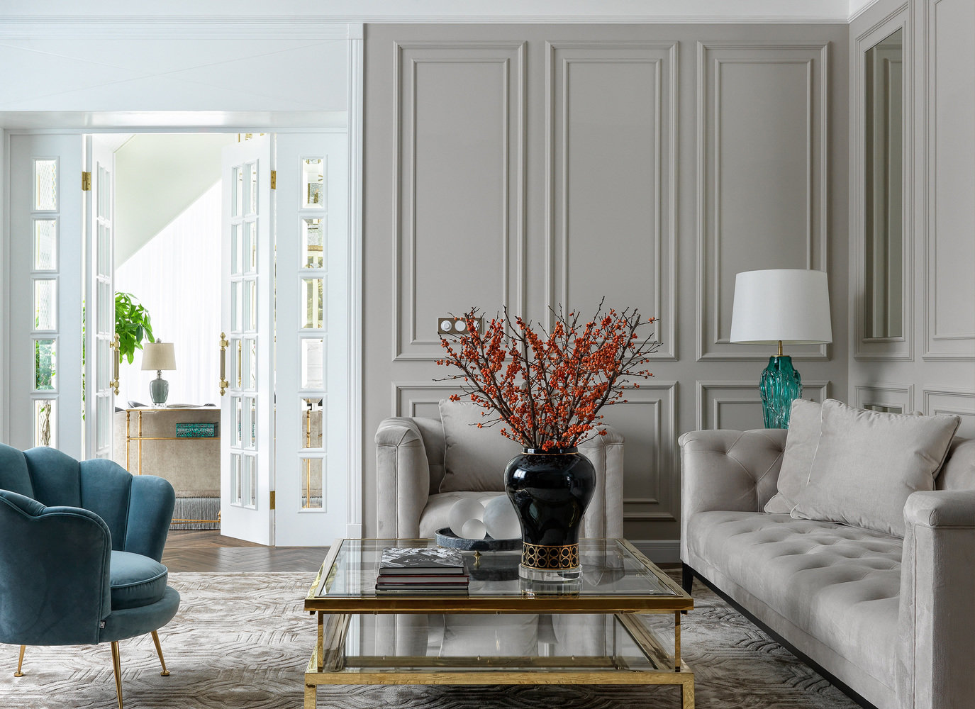 Фотография: Гостиная в стиле Классический, Современный, Дом, Проект недели, Зеленый, Бежевый, Желтый, Голубой, Более 90 метров, TaupeHome, ПРЕМИЯ INMYROOM – фото на INMYROOM Фотография: Гостиная в стиле Классический, Современный, Дом, Проект недели, Зеленый, Бежевый, Желтый, Голубой, Более 90 метров, TaupeHome, ПРЕМИЯ INMYROOM – фото на INMYROOM