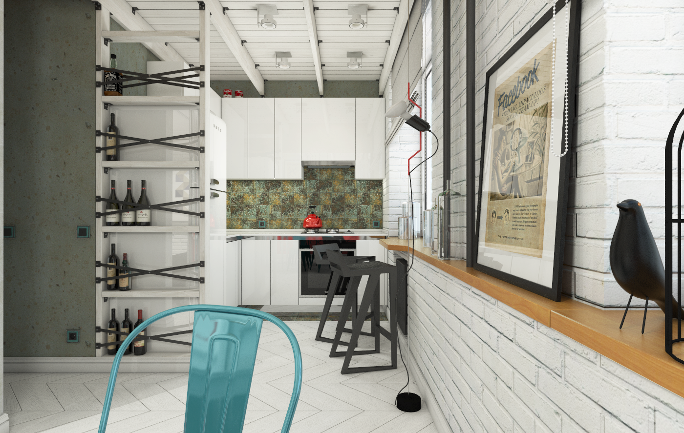 Фотография: Кухня и столовая в стиле Лофт, Квартира, Студия, Россия, Проект недели, Москва, лофт в сталинке, как обустроить лофт в сталинке, Сталинка – фото на INMYROOM Фотография: Кухня и столовая в стиле Лофт, Квартира, Студия, Россия, Проект недели, Москва, лофт в сталинке, как обустроить лофт в сталинке, Сталинка – фото на INMYROOM