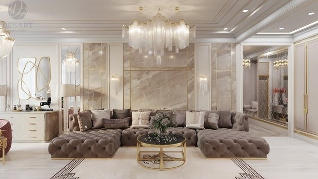 Фото из портфолио ЖК "Карамель". Дизайн гостиной – фотографии дизайна интерьеров на INMYROOM