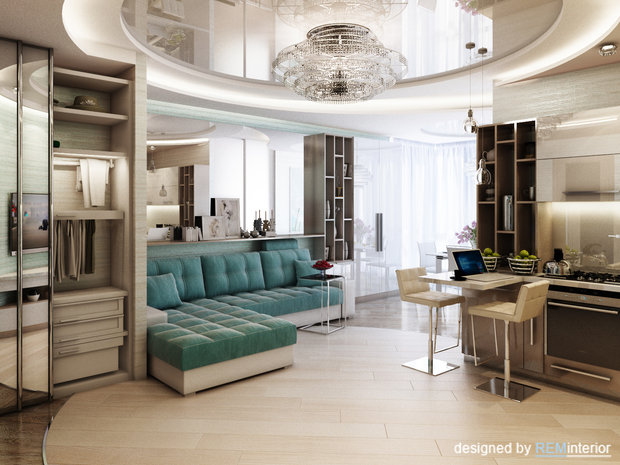 Фото из портфолио Студия, 46 м.кв. – фотографии дизайна интерьеров на INMYROOM