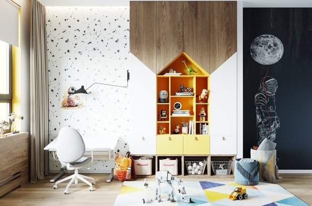 Фотография: Детская в стиле Современный, Квартира, Проект недели, Москва, 4 и больше, Более 90 метров, Студия 20:18 – фото на INMYROOM