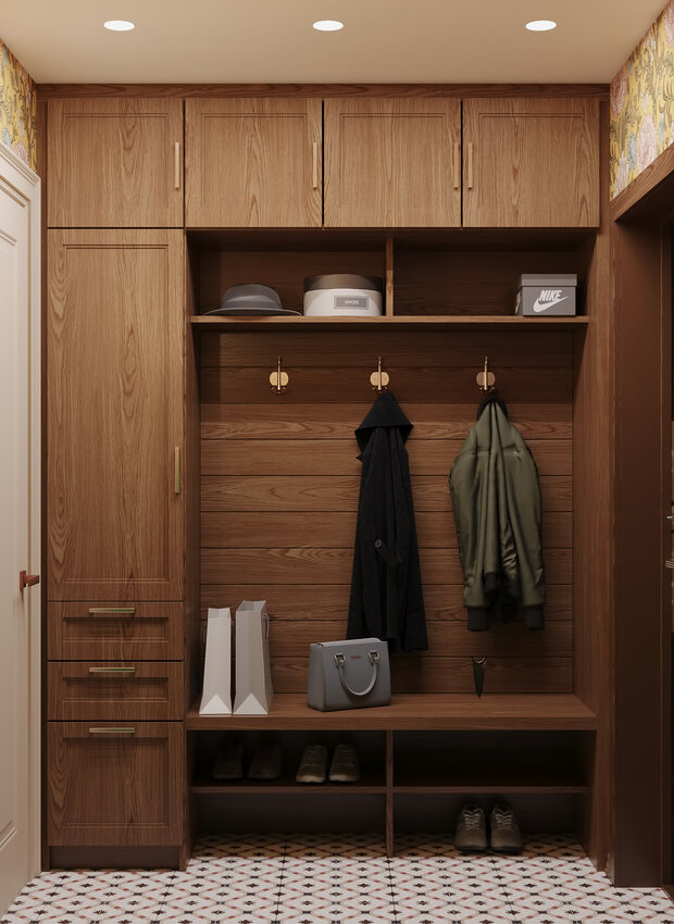 Фотография: Прихожая в стиле Современный, Эклектика, Классический, Проект недели, Москва, 4 и больше, Более 90 метров, Ольга Долидзе – фото на INMYROOM