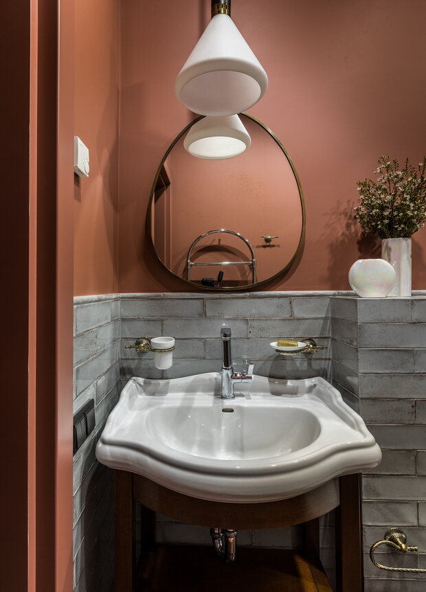 Фотография: Ванная в стиле Лофт, Современный, Эклектика, Дом, Проект дня, Дом и дача, Московская область, 3 комнаты, Более 90 метров, Индивидуальный проект, Винтажный, Ольга Айсина – фото на INMYROOM
