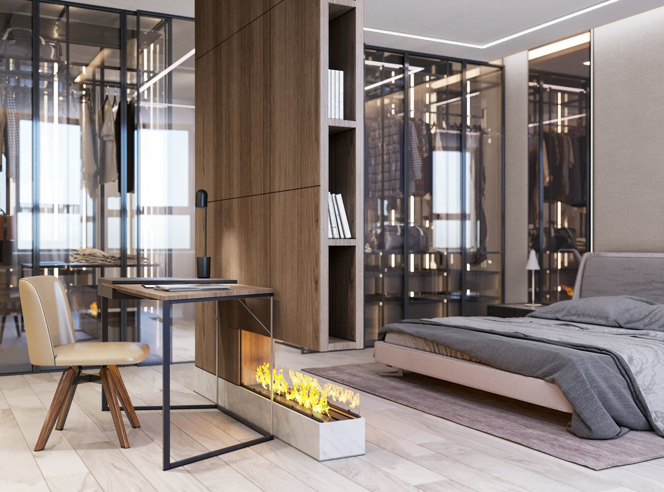 Фотография: Спальня в стиле Современный, Квартира, Минимализм, Проект недели, Москва, Эко, Монолитный дом, Quadro room, 3 комнаты, Более 90 метров – фото на INMYROOM Фотография: Спальня в стиле Современный, Квартира, Минимализм, Проект недели, Москва, Эко, Монолитный дом, Quadro room, 3 комнаты, Более 90 метров – фото на INMYROOM