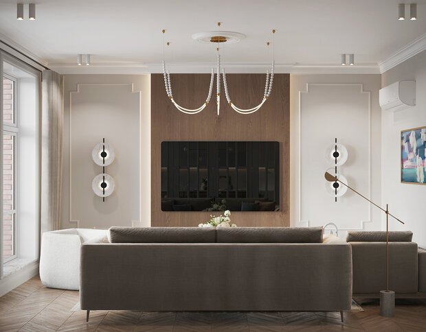 Фото из портфолио Дизайн-проект квартиры в ЖК «Logos (Логос)» в стиле французская классика – фотографии дизайна интерьеров на INMYROOM