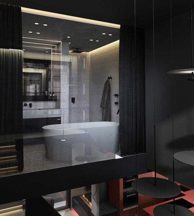 Фото из портфолио Минималистичная двухуровневая квартира в ЖК "Европейский Берег" г. Новосибириск – фотографии дизайна интерьеров на INMYROOM