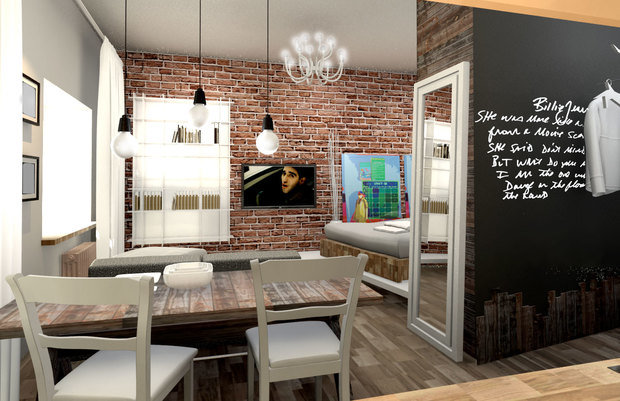 Фото из портфолио Лофт  в центре Москвы – фотографии дизайна интерьеров на INMYROOM