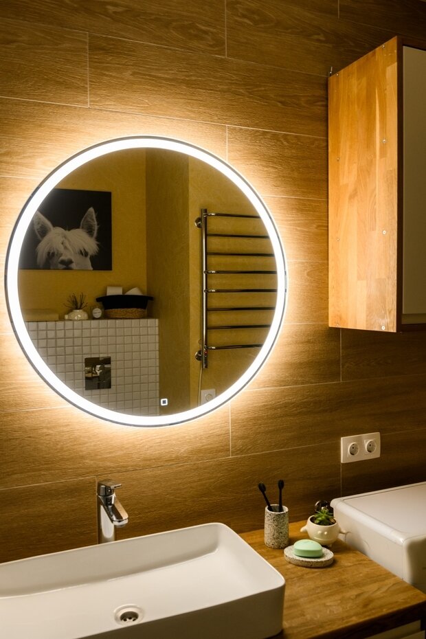 Фотография: Ванная в стиле Скандинавский, Современный, Эко, Квартира, Проект недели, Липецк, Хрущевка, Кирпичный дом, 3 комнаты, 60-90 метров, Наталия Сытникова – фото на INMYROOM