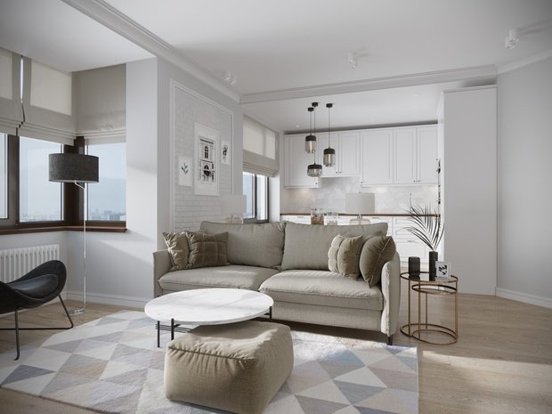 Фото из портфолио Квартира в скандинавском стиле, 70 м2 – фотографии дизайна интерьеров на INMYROOM