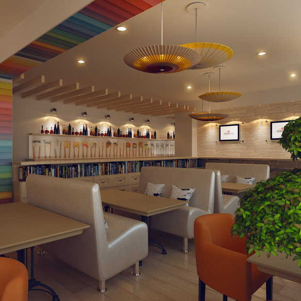 Фото из портфолио кафе ЗАБИЯКИ – фотографии дизайна интерьеров на INMYROOM