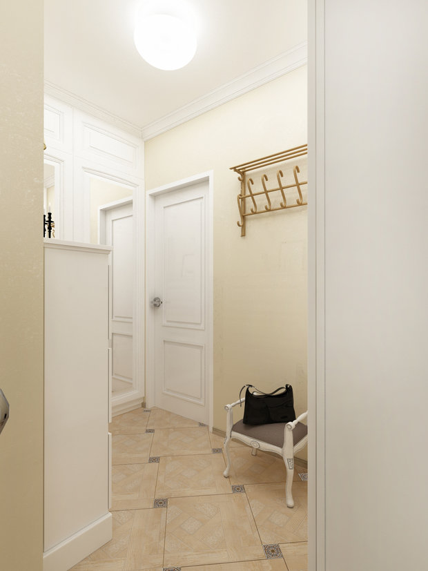 Фотография: Прихожая в стиле Прованс и Кантри, Малогабаритная квартира, Квартира, Дома и квартиры, Проект недели, Москва – фото на INMYROOM