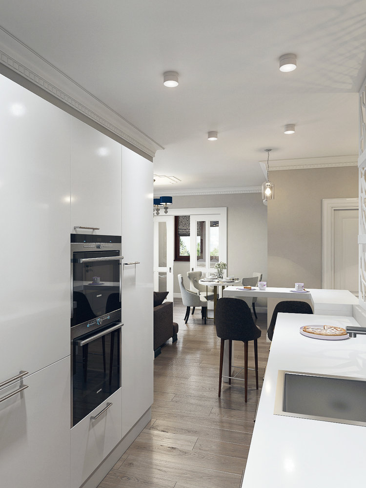 Фотография: Кухня и столовая в стиле Современный, Квартира, Проект недели, Москва, Монолитный дом, ЖК «Водный», 3 комнаты, 60-90 метров, Маргарита Фомина – фото на INMYROOM Фотография: Кухня и столовая в стиле Современный, Квартира, Проект недели, Москва, Монолитный дом, ЖК «Водный», 3 комнаты, 60-90 метров, Маргарита Фомина – фото на INMYROOM