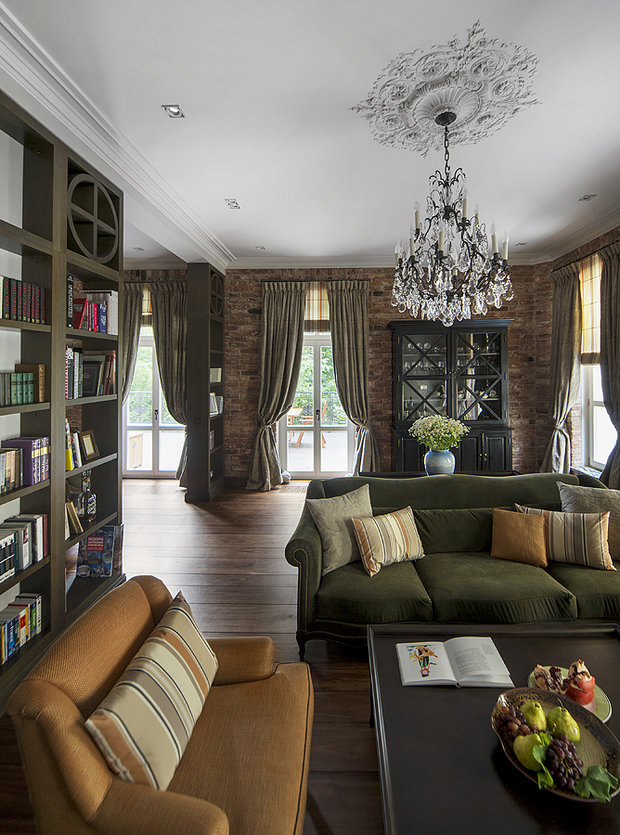 Фотография: Гостиная в стиле Прованс и Кантри, Квартира, Дома и квартиры, Проект недели – фото на INMYROOM