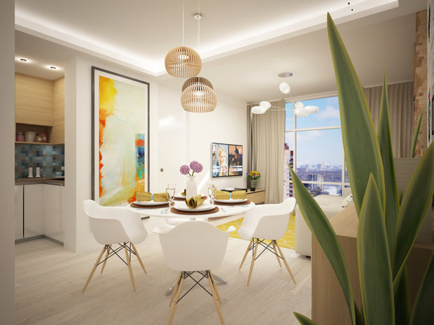 Фото из портфолио Квартира в Химках, 80 м2 – фотографии дизайна интерьеров на INMYROOM