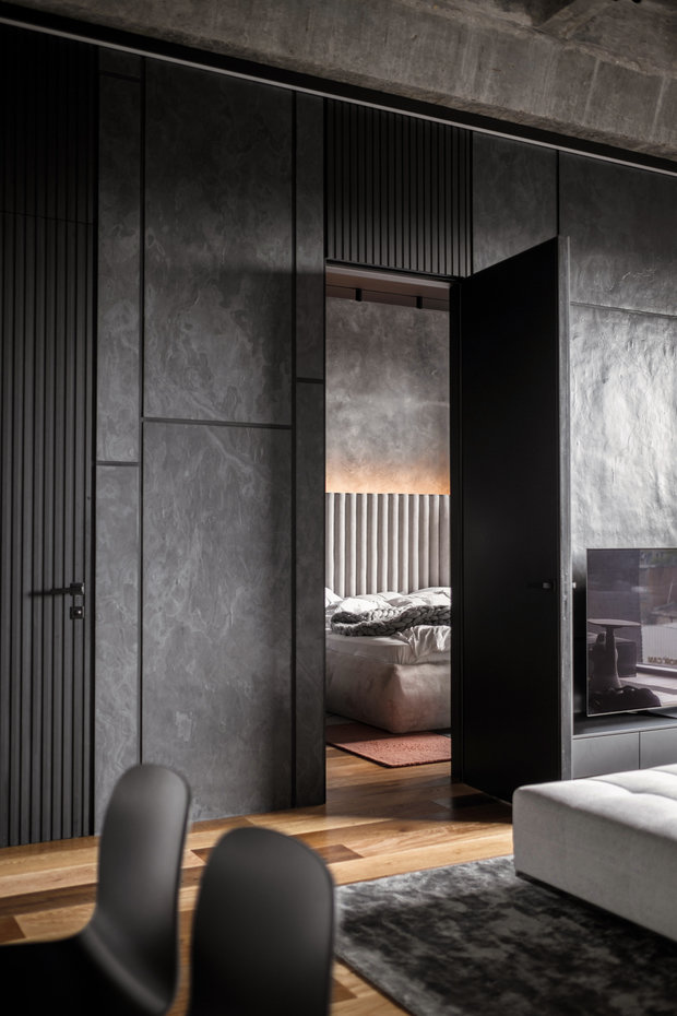 Фотография: Спальня в стиле Лофт, Квартира, Проект недели, Москва, 3 комнаты, Более 90 метров – фото на INMYROOM