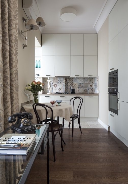 Фотография: в стиле , Современный, Квартира, Проект недели, Москва, Михаил Свистунов, Наталия Заворотищева, «Атмосфера», Старый фонд, Кирпичный дом, 2 комнаты, 40-60 метров – фото на INMYROOM