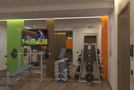 спортзал в современном доме