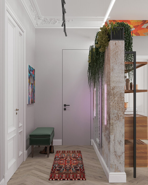 Фотография: Прихожая в стиле Эклектика, Квартира, Проект недели, Москва, 2 комнаты, 40-60 метров, Анастасия Григорьева – фото на INMYROOM
