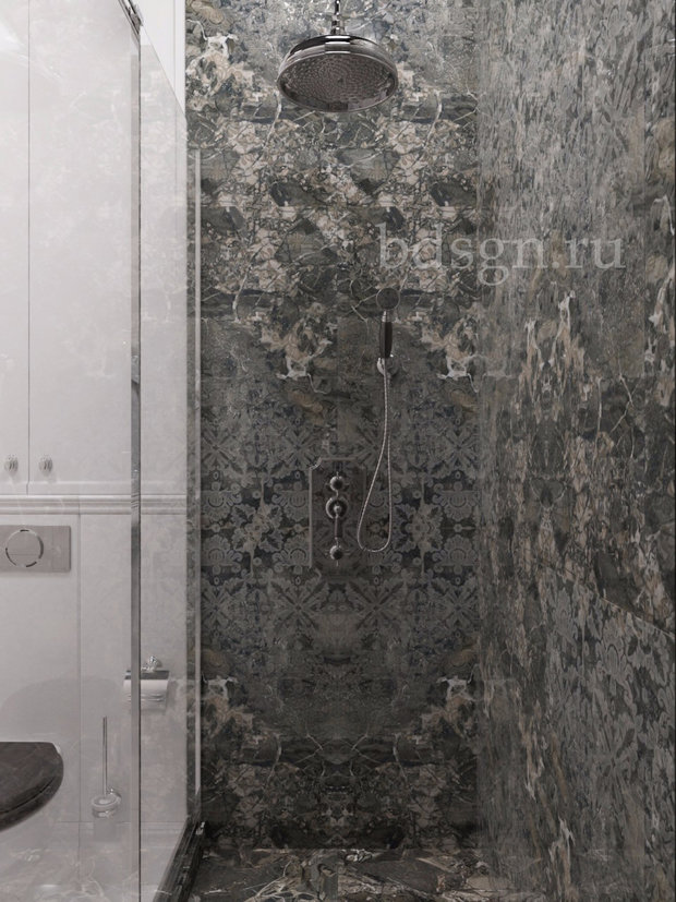 Фото из портфолио Ванная комната с оригинальной плиткой – фотографии дизайна интерьеров на INMYROOM