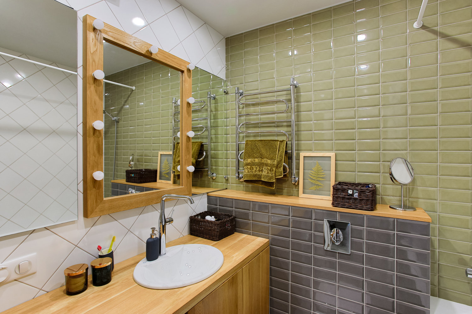 Фотография: Ванная в стиле Современный, Скандинавский, Малогабаритная квартира, Квартира, Проект недели, Химки, 2 комнаты, LeBero, Ольга Березуева, ПРЕМИЯ INMYROOM – фото на INMYROOM Фотография: Ванная в стиле Современный, Скандинавский, Малогабаритная квартира, Квартира, Проект недели, Химки, 2 комнаты, LeBero, Ольга Березуева, ПРЕМИЯ INMYROOM – фото на INMYROOM