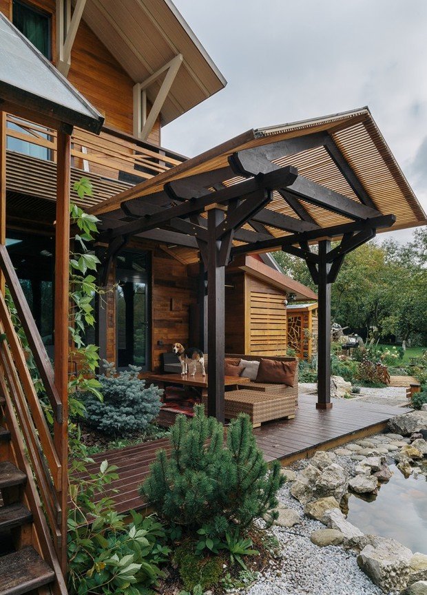 Фотография: Ландшафт в стиле Прованс и Кантри, Современный, Эклектика, Дом, Аксессуары, Marset, Декор, Мебель и свет, Белый, Проект недели, Москва, Зеленый, Бежевый, Коричневый, Эко, Дом и дача, Manders, поселок Речник, Мастерская Дениса Смекалина, Ольга Иевлева – фото на INMYROOM