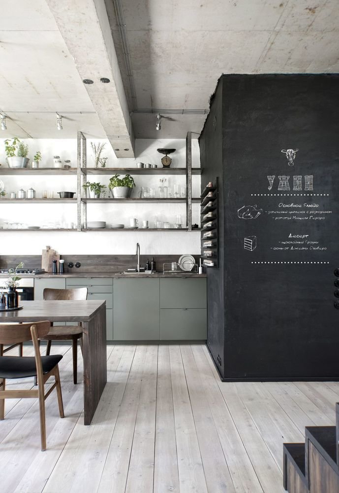 Фотография: Кухня и столовая в стиле Лофт, Современный, Проект недели, Дом и дача, Таунхаус, Ленинградская область, Монолитный дом, 3 комнаты, Более 90 метров, #каксэкономить, INT2architecture – фото на INMYROOM