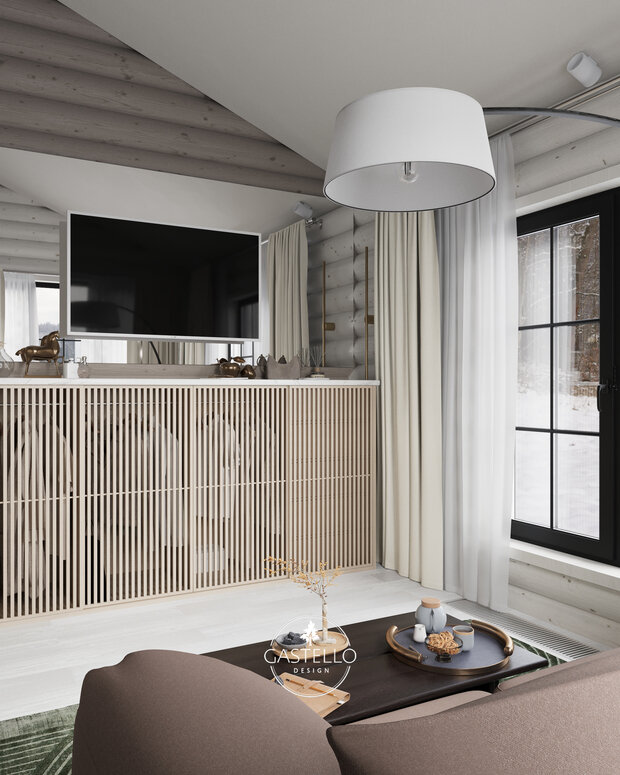 Фото из портфолио Частный дом (из бревна) - 110 м² – фотографии дизайна интерьеров на INMYROOM