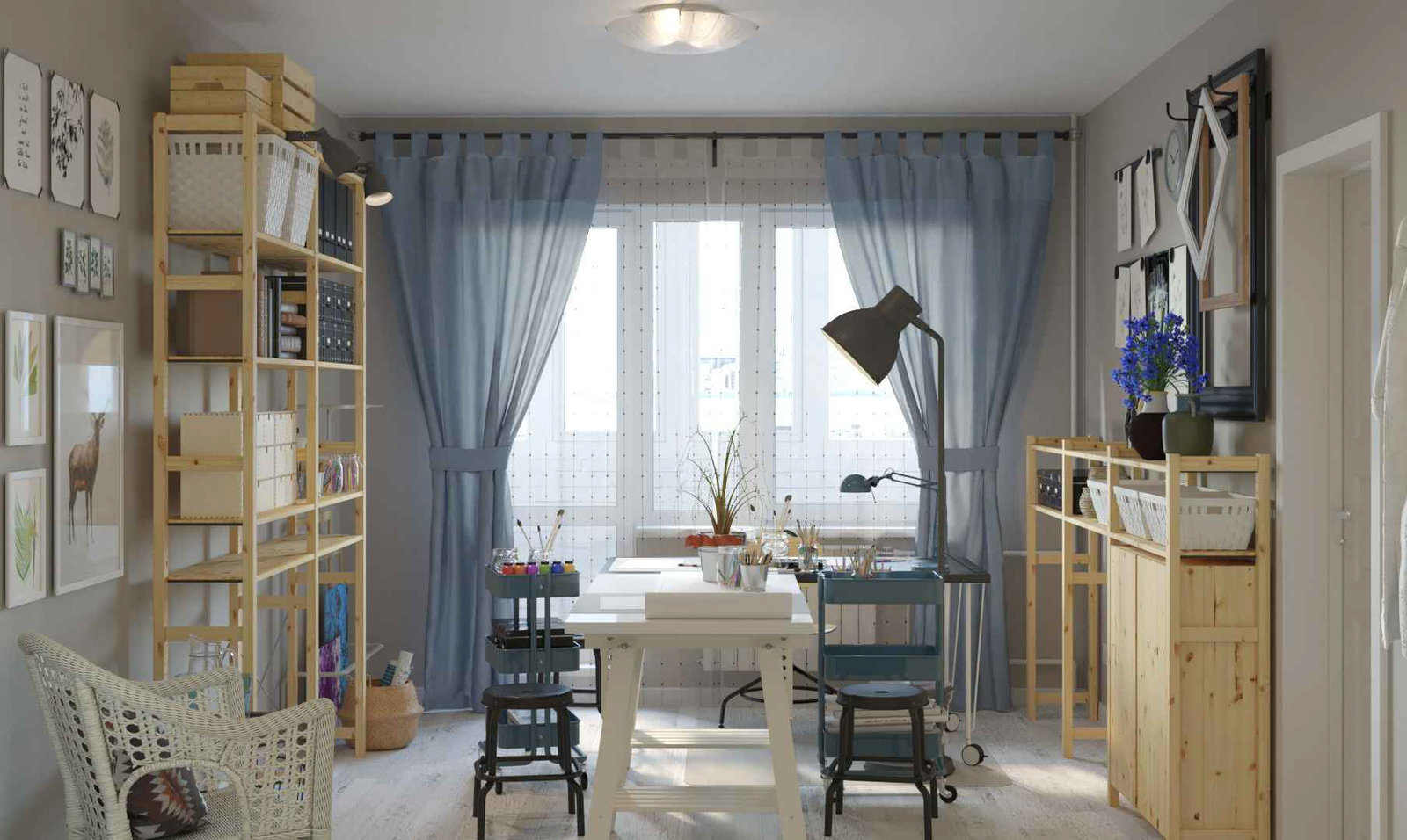 Фотография: Кабинет в стиле Скандинавский, Гид, ИКЕА, П-44 – фото на INMYROOM Фотография: Кабинет в стиле Скандинавский, Гид, ИКЕА, П-44 – фото на INMYROOM