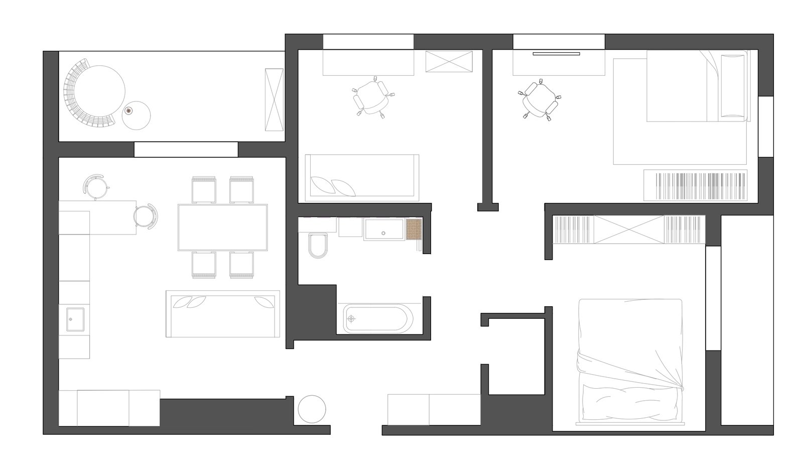 Фотография: Планировки в стиле , Современный, Квартира, Проект недели, Москва, 4 и больше, 60-90 метров, Екатерина Совастеева – фото на INMYROOM