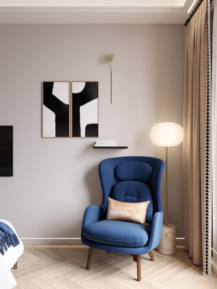 Фотография: Спальня в стиле Современный, Квартира, Проект недели, Санкт-Петербург, 3 комнаты, Более 90 метров, Виктория Вишневская – фото на INMYROOM Фотография: Спальня в стиле Современный, Квартира, Проект недели, Санкт-Петербург, 3 комнаты, Более 90 метров, Виктория Вишневская – фото на INMYROOM