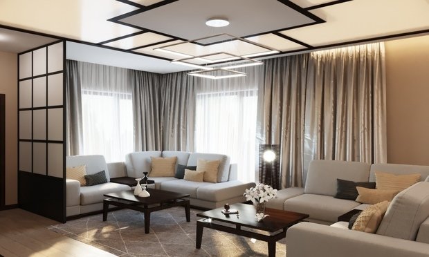 Фото из портфолио Гостиная и столовая в японском стиле – фотографии дизайна интерьеров на INMYROOM