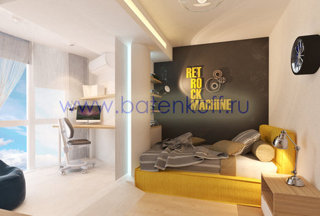 Дизайн подростковой комнаты в современном стиле от Батенькофф