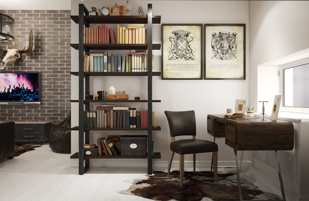 Фотография: Кабинет в стиле Лофт, Современный, Дом, Проект недели, Дом и дача, Московская область, кухня-гостиная дизайн, Студия 3.14, Таунхаус, Тимур Абдрахманов, Борис Комаровский, Ирина Леготкина, таунхаус с мансардой – фото на INMYROOM