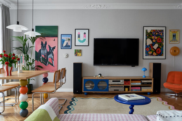 Фотография: Гостиная в стиле Современный, Эклектика, Квартира, Проект дня, Беларусь, Минск, 2 комнаты, 60-90 метров, Анжелика Макаревич – фото на INMYROOM