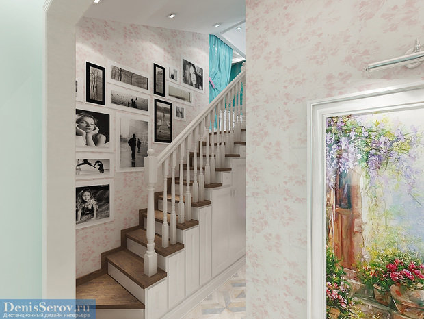 Фото из портфолио Прихожая и лестница в загородном доме, современная классика – фотографии дизайна интерьеров на INMYROOM