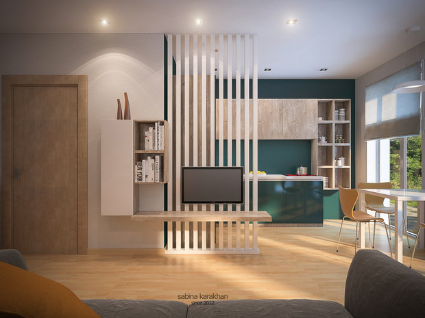 Фото из портфолио Сила цвета на 47m2 (Рига). – фотографии дизайна интерьеров на INMYROOM