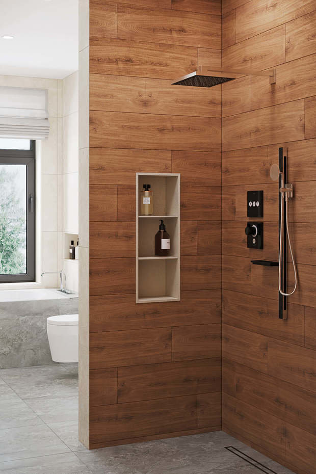 Фотография: Ванная в стиле Эко, Современный, Дом, Проект недели, Дом и дача, Химки, Павел Герасимов, Geometrium, Московская область, 4 и больше, Более 90 метров – фото на INMYROOM