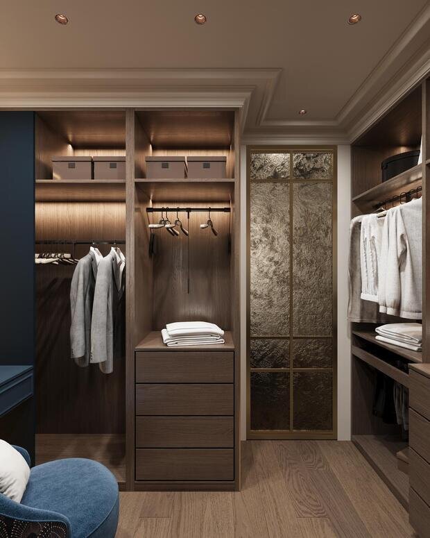 Фото из портфолио Дизайн интерьера квартиры в ЖК «Noble (Нобл)» с элементами американской классики – фотографии дизайна интерьеров на INMYROOM