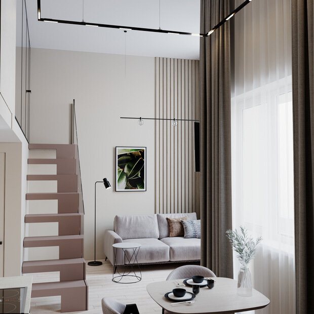 Фото из портфолио двухуровневая квартира2 – фотографии дизайна интерьеров на INMYROOM