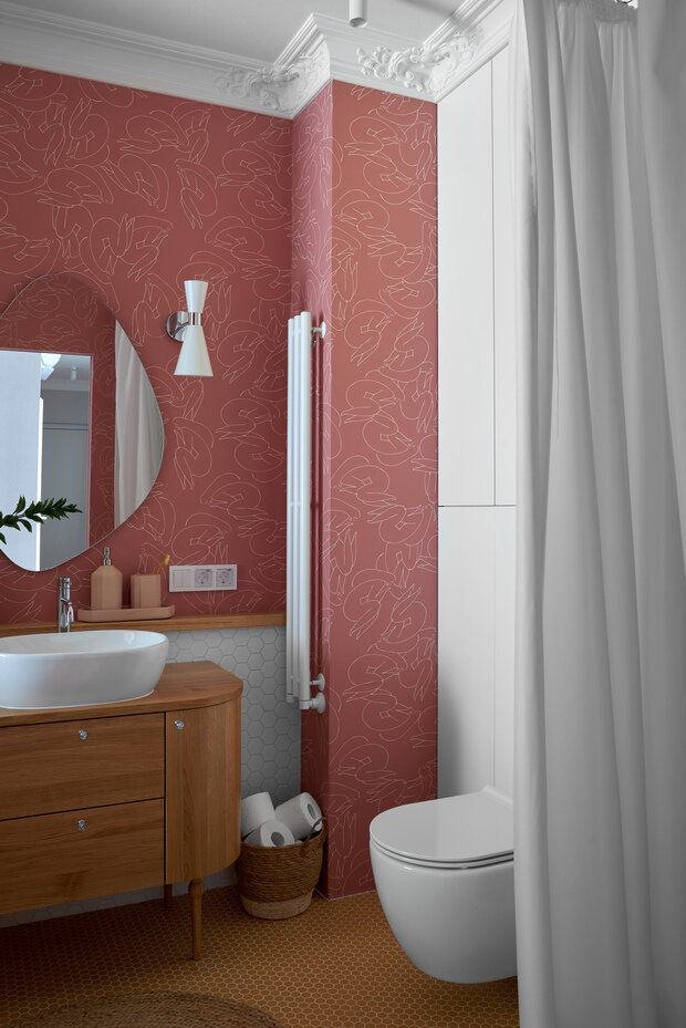 Фотография: Ванная в стиле Современный, Эклектика, Квартира, Проект дня, Беларусь, Минск, 2 комнаты, 60-90 метров, Анжелика Макаревич – фото на INMYROOM