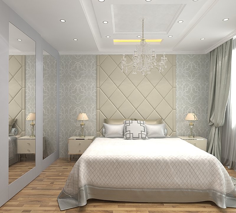 Фото из портфолио Спальня в серебристых тонах. – фотографии дизайна интерьеров на INMYROOM Фото из портфолио Спальня в серебристых тонах. – фотографии дизайна интерьеров на INMYROOM