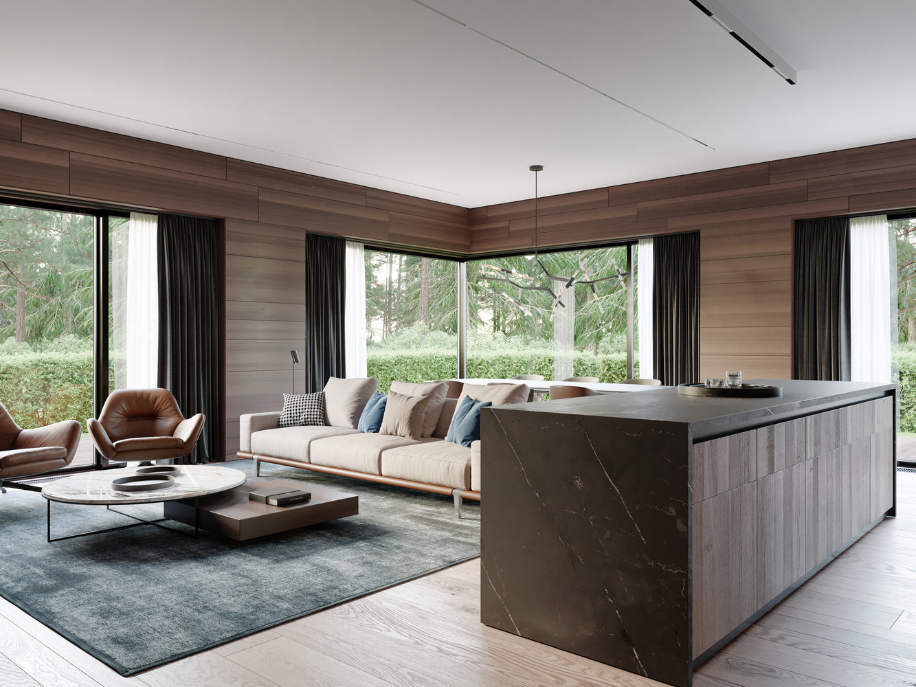 Фотография: Гостиная в стиле Современный, Квартира, Проект недели, 4 и больше, Более 90 метров, Ab-architects, Level Barvikha – фото на INMYROOM Фотография: Гостиная в стиле Современный, Квартира, Проект недели, 4 и больше, Более 90 метров, Ab-architects, Level Barvikha – фото на INMYROOM