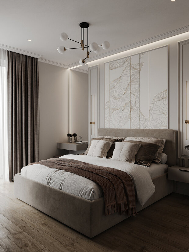 Фото из портфолио Дизайн интерьера квартиры в ЖК «Черная Речка 41» в стиле современный минимализм с элементами классики – фотографии дизайна интерьеров на INMYROOM