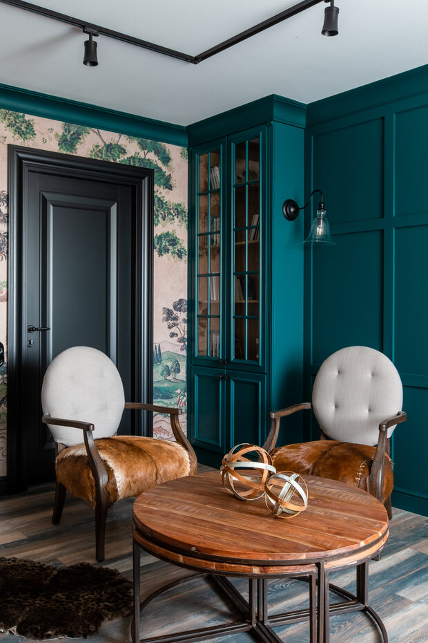 Фотография: Кабинет в стиле Современный, Эклектика, Проект дня, Таунхаус, Кирпичный дом, 3 комнаты, Более 90 метров, современный с элементами лофта, Оренбург, Евгения Черепанова – фото на INMYROOM