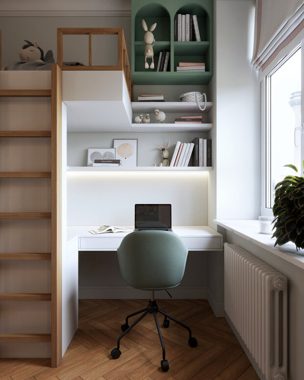 Фотография: Детская в стиле Современный, Эклектика, Квартира, Проект дня, Москва, Сталинка, 4 и больше, 60-90 метров, Марина Ярмаркина – фото на INMYROOM